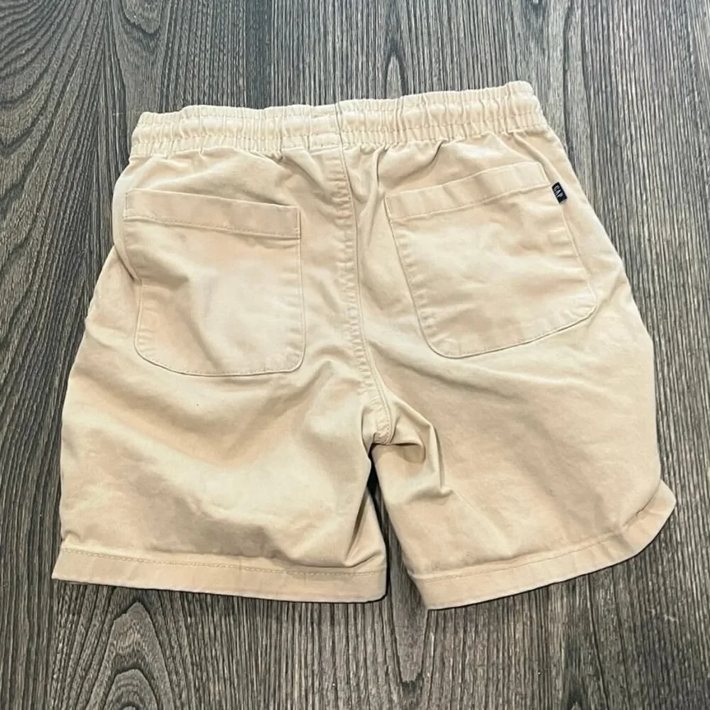 Gap Kids Boys Stretch Twill Shorts Drawstring Elastic Waist Mojave Desert Size M